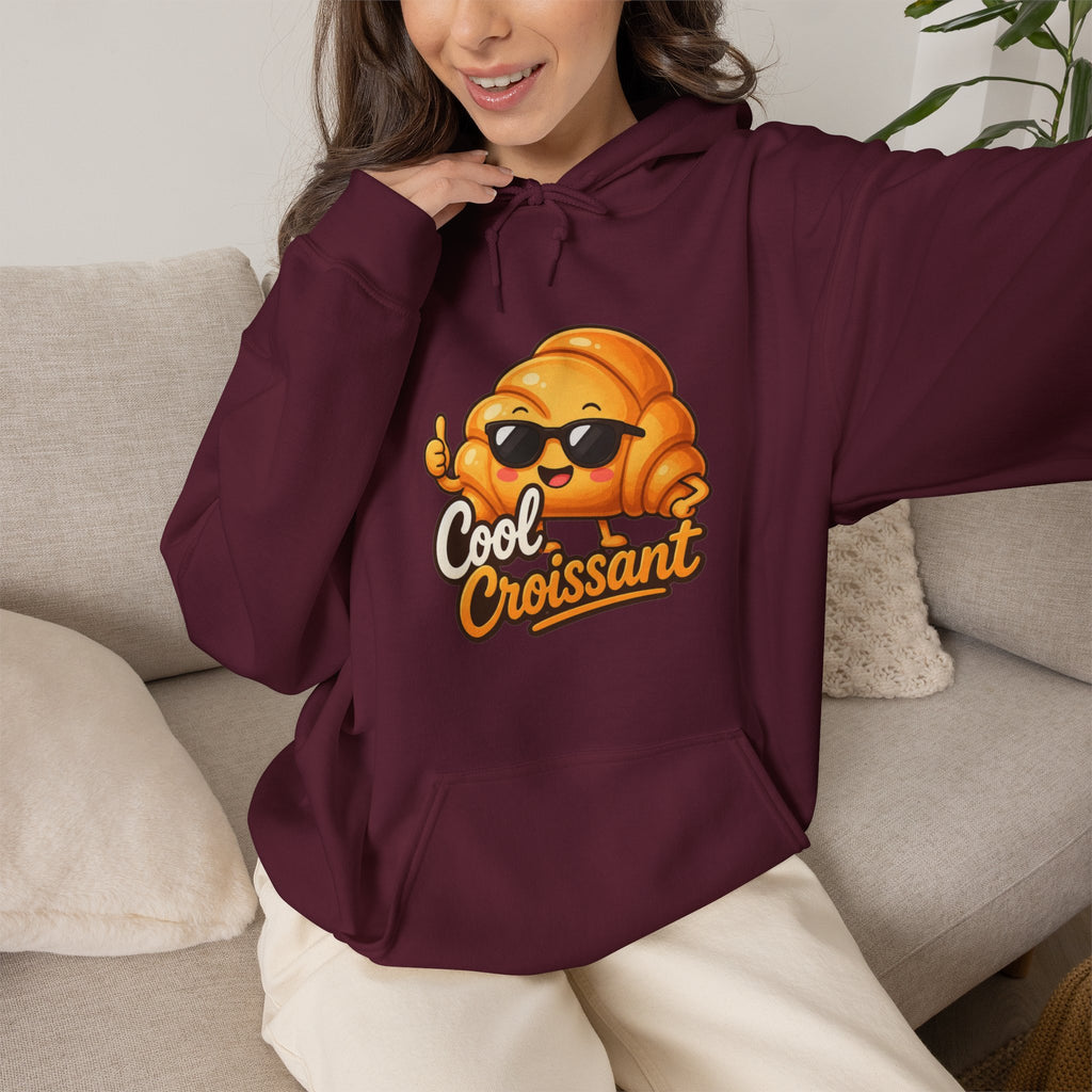 Cool Croissant Graphic Pullover Hoodie – Unisex