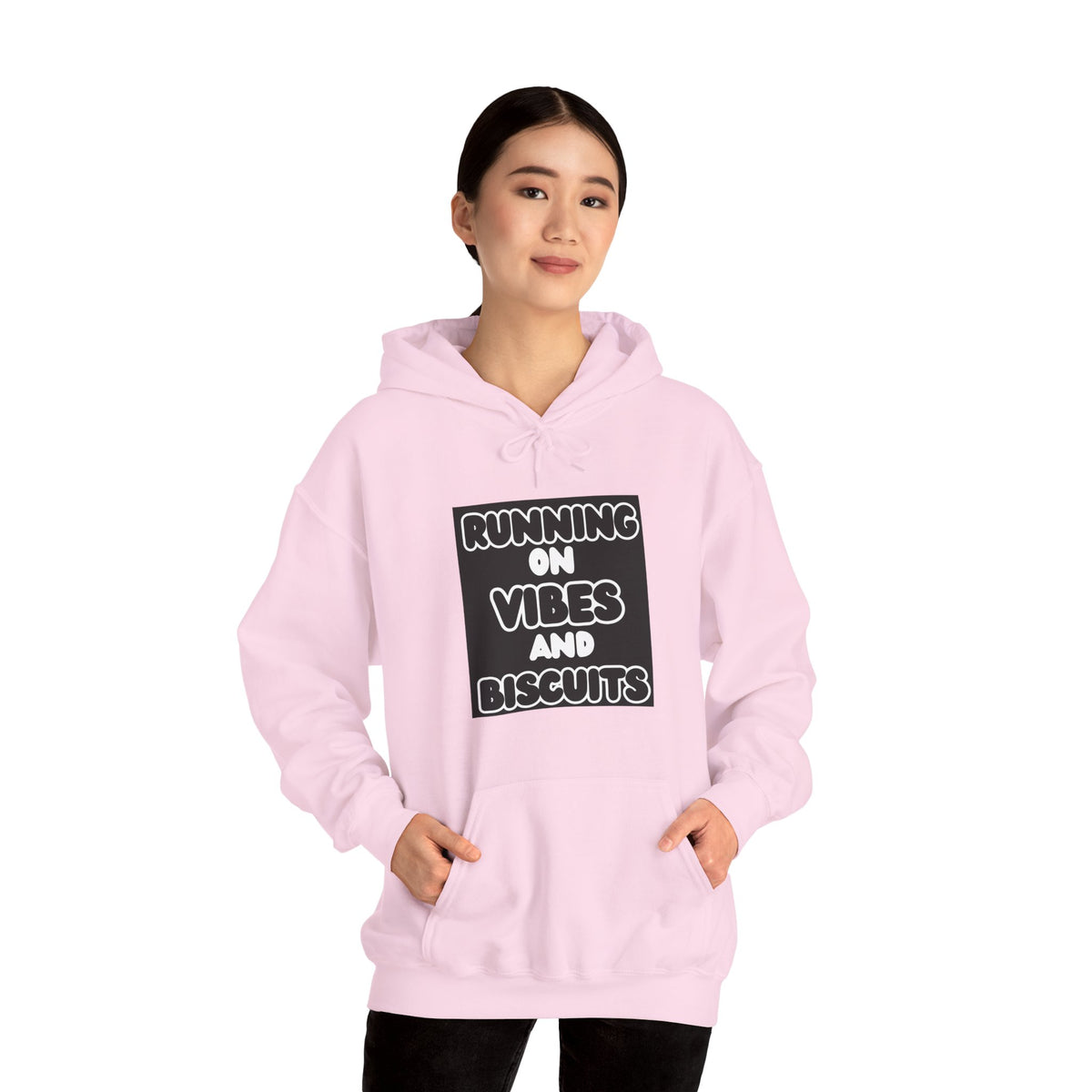 Running On Vibes And Biscuits Graphic Hoodie