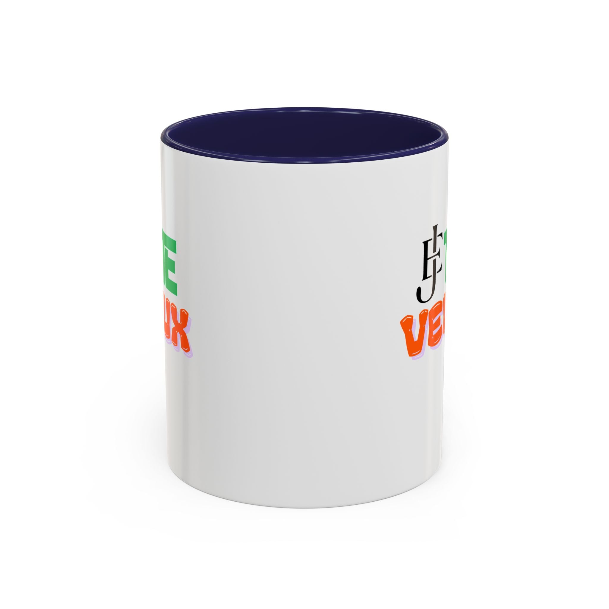 French Phrase Accent Mug — "Je Te Veux" Colorful Ceramic Coffee Mug (11/15oz)