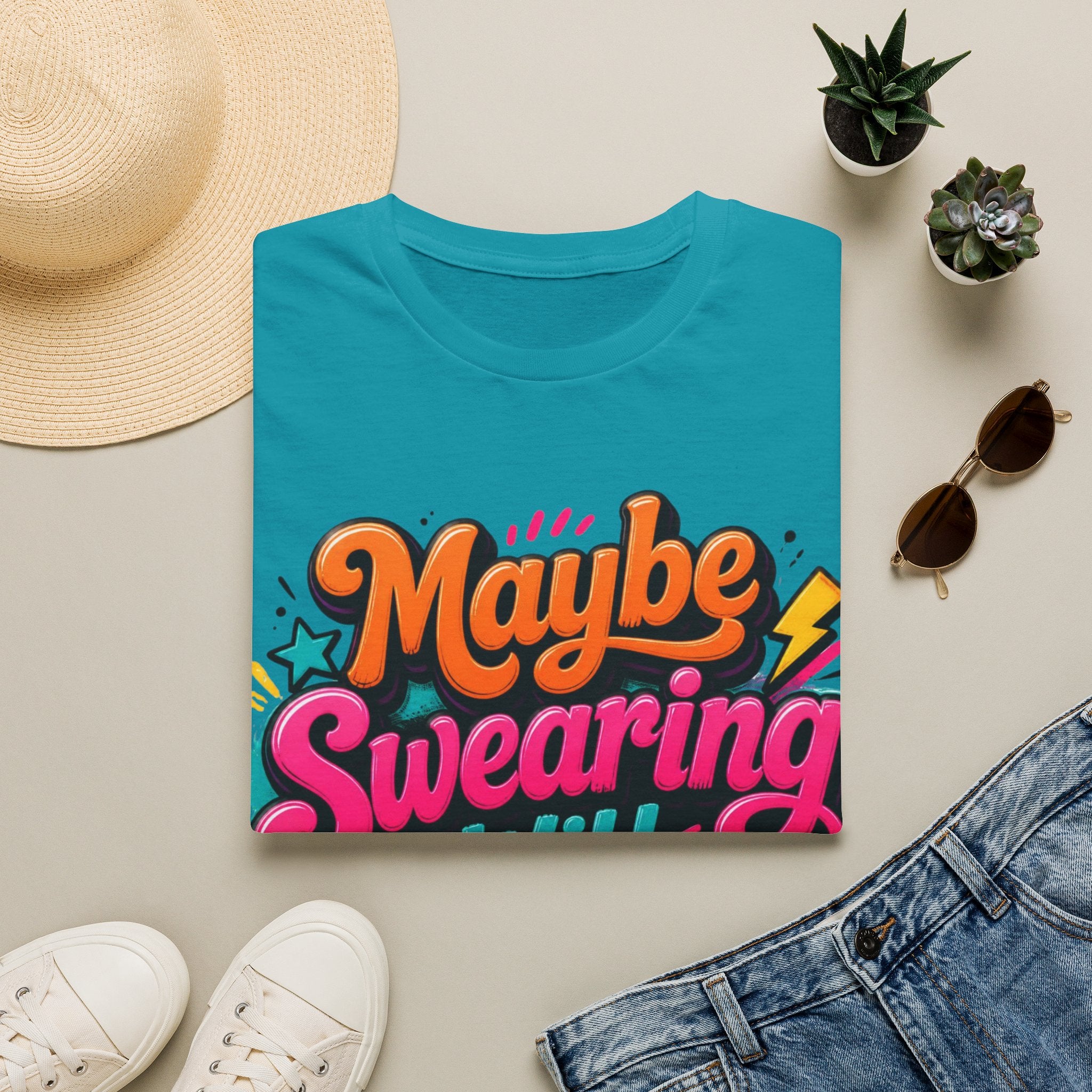 Maybe Swearing Will Help T-Shirt — Funny Retro Graphic Tee