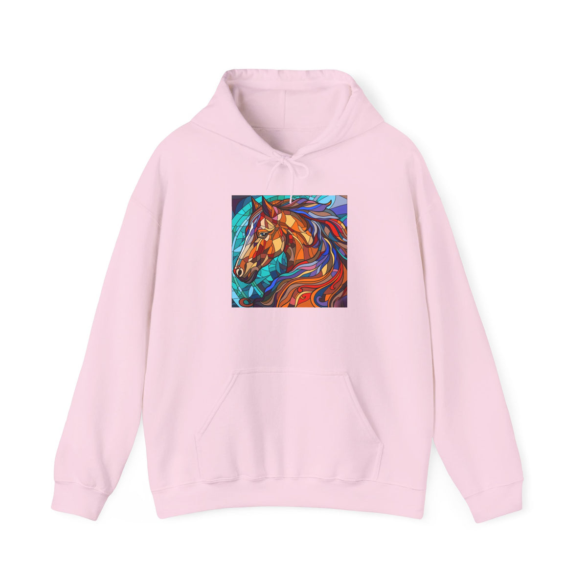 Stained Glass Horse Graphic Hoodie