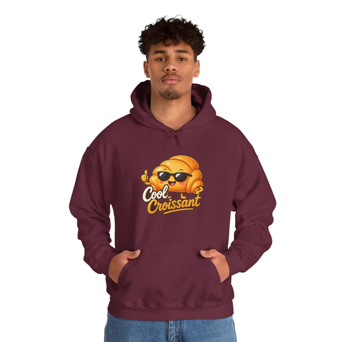 Cool Croissant Graphic Pullover Hoodie – Unisex