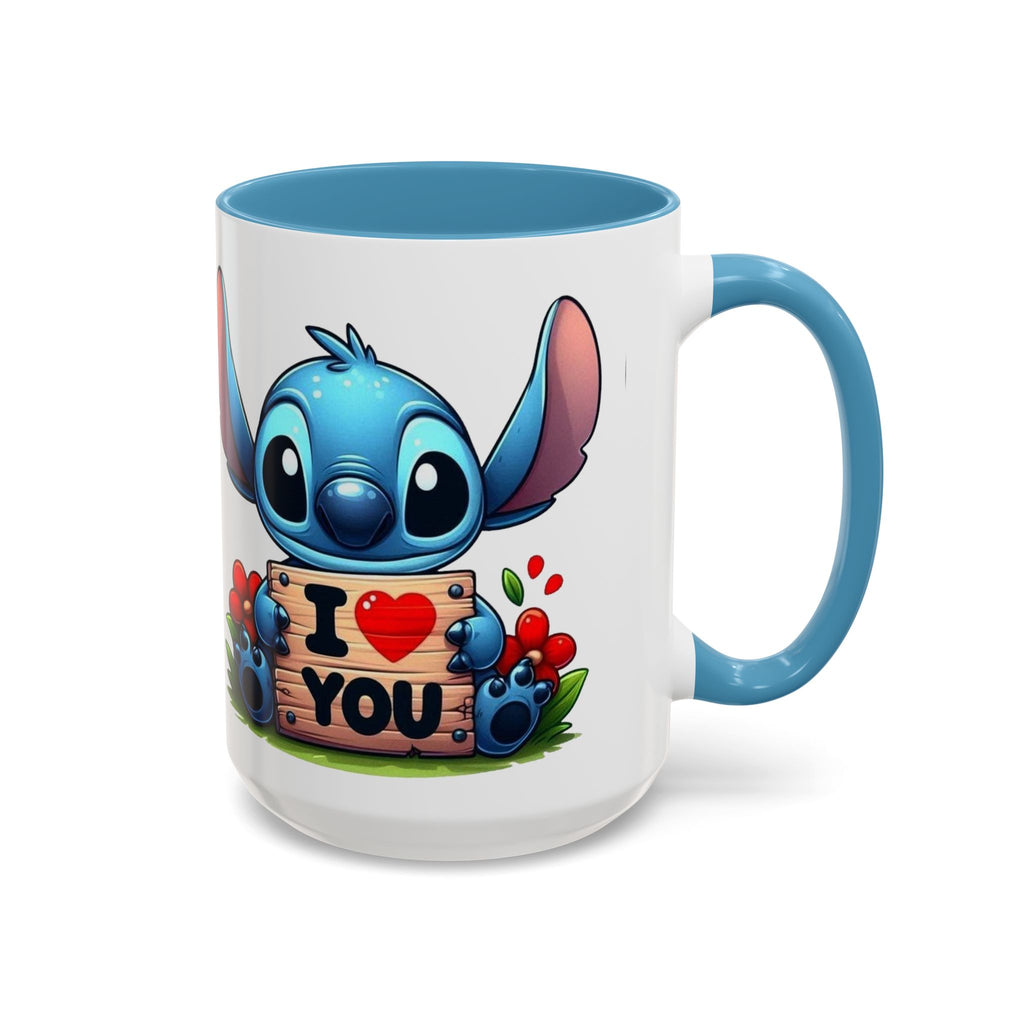 Stitch 'I  You' Accent Coffee Mug — Cute Valentine Gift (11/15oz)