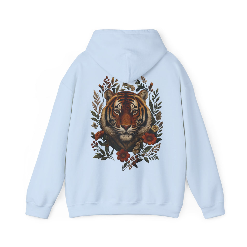Sweat à capuche tigre floral vintage