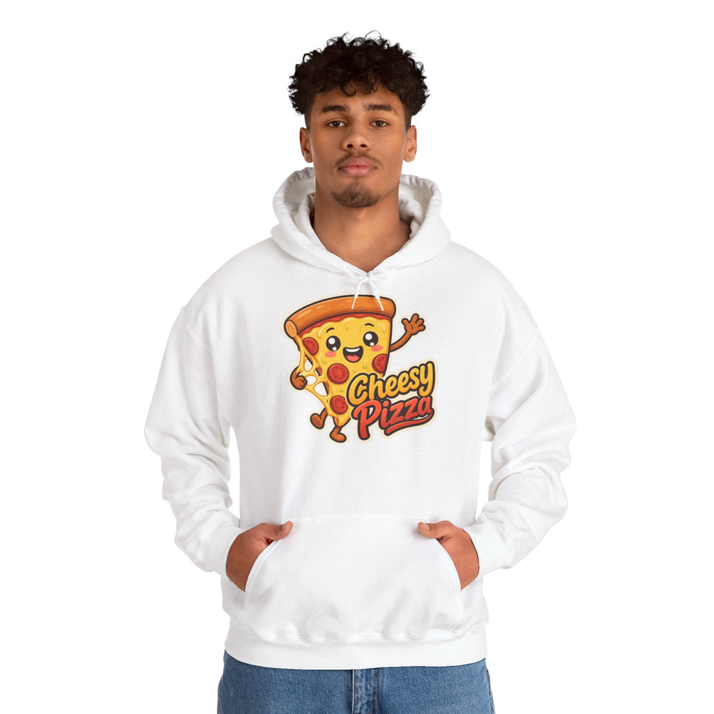 Cheesy Pizza Graphic Pullover Hoodie – Unisex