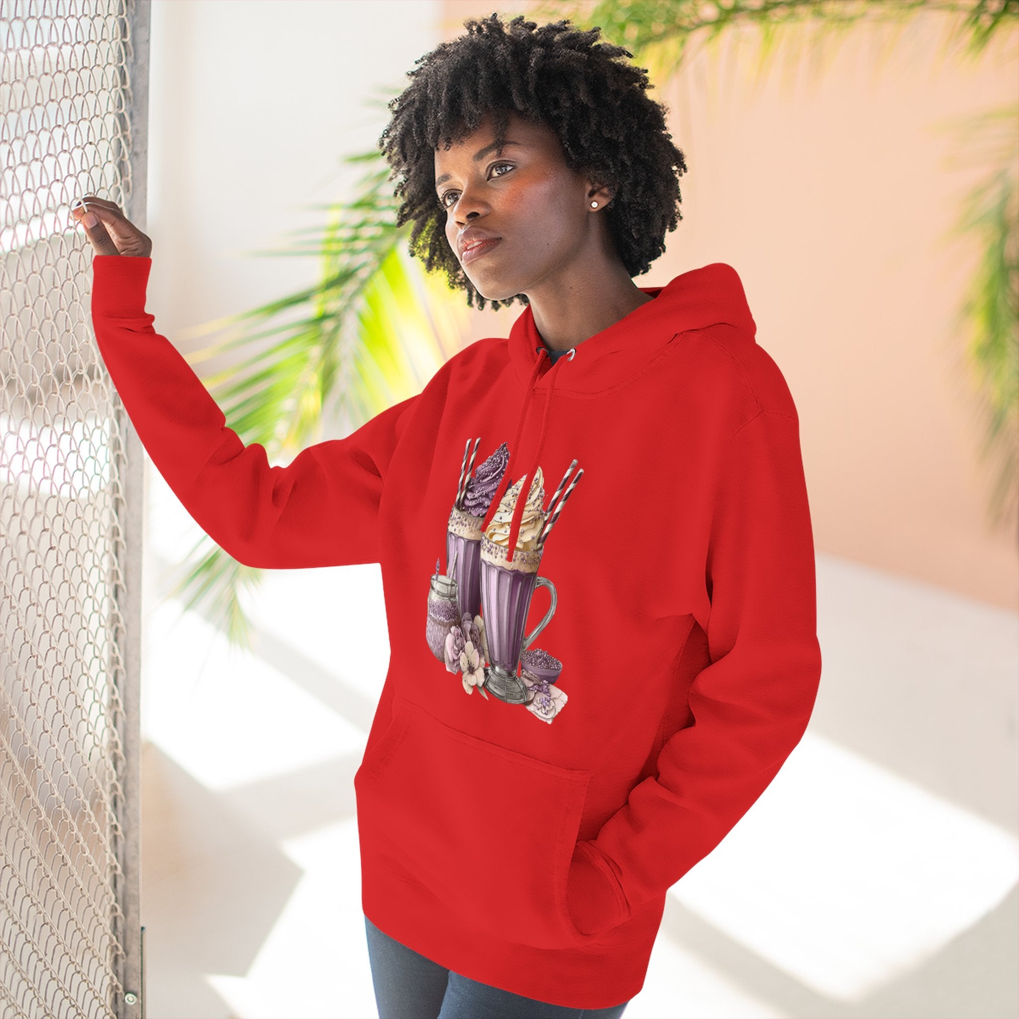 Hot Cocoa & Marshmallow Hoodie — Cozy Dessert Drink Graphic Hoodie