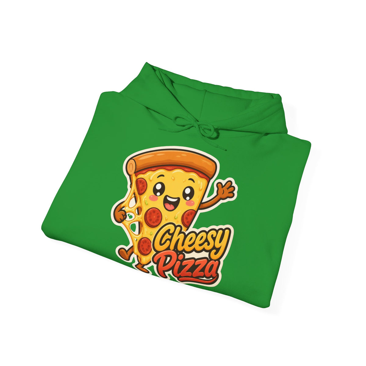 Cheesy Pizza Graphic Pullover Hoodie – Unisex