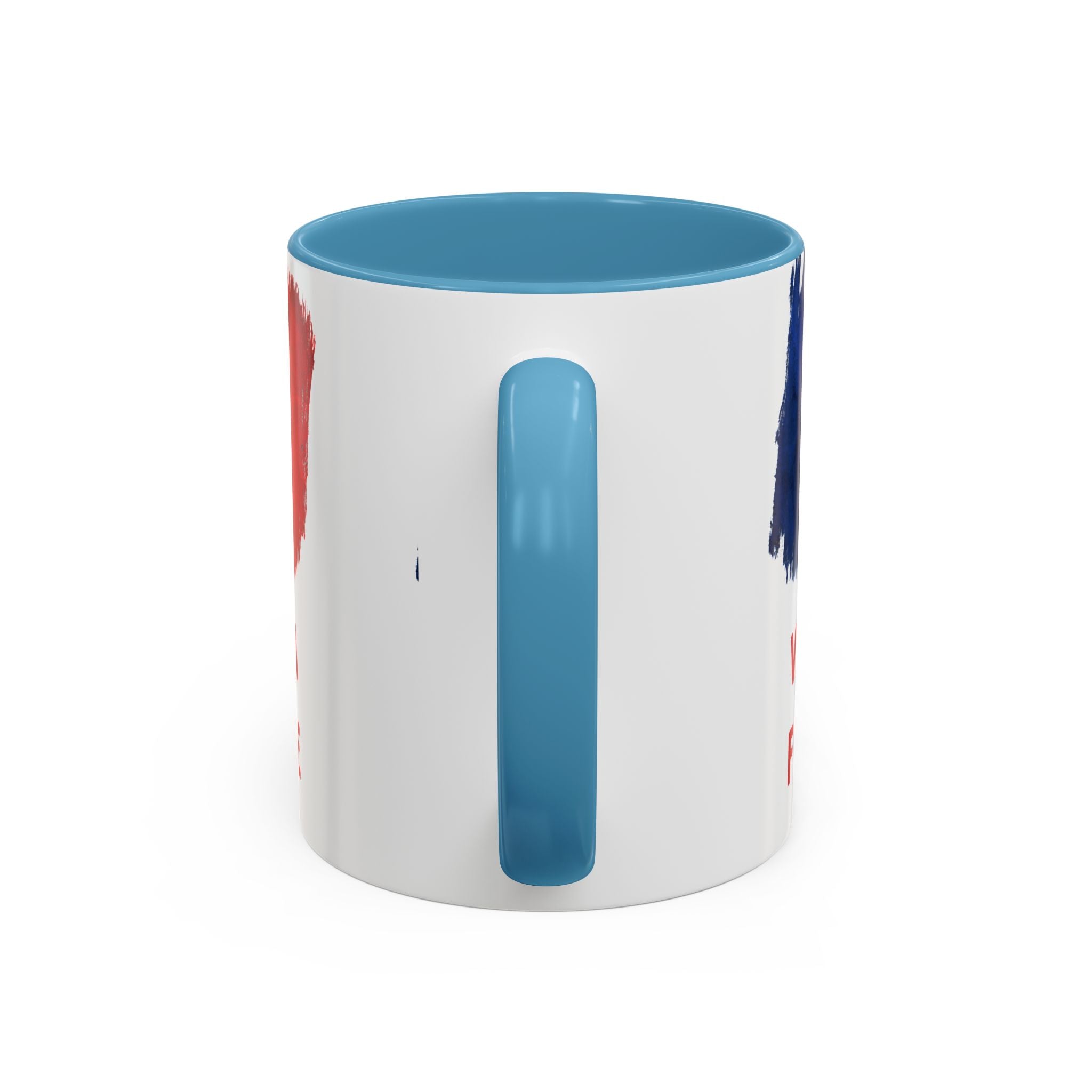 Vive La France Accent Coffee Mug — French Flag Brushstroke 11/15oz