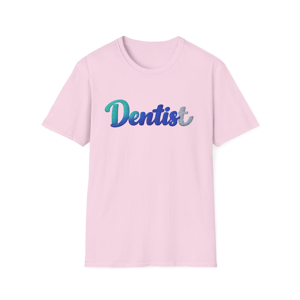 T-shirt dentiste — T-shirt script dentaire en dégradé pour hygiénistes et dentistes