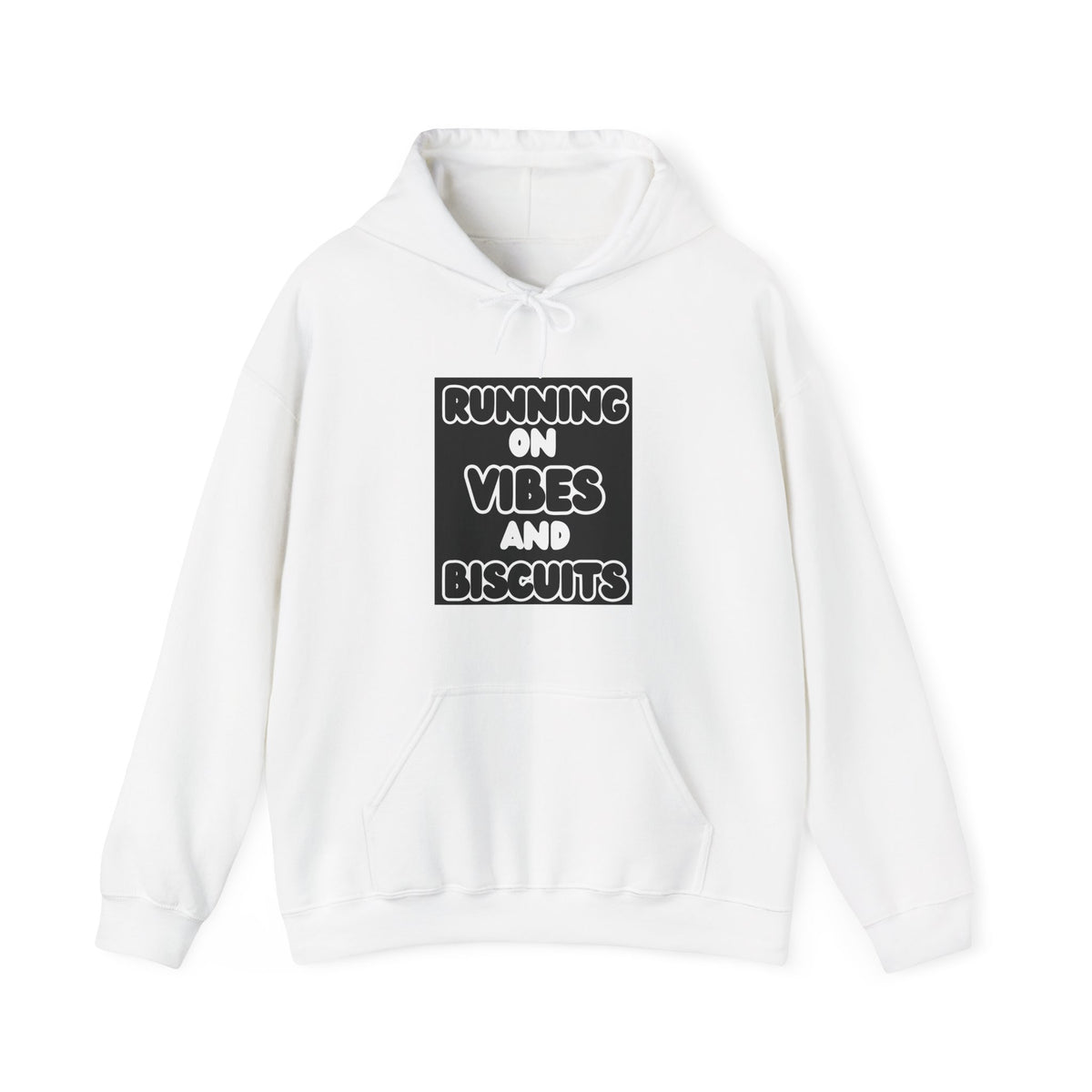 Sweat à capuche graphique « Running On Vibes And Biscuits »