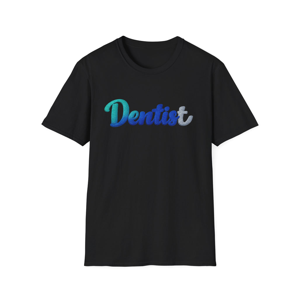 T-shirt dentiste — T-shirt script dentaire en dégradé pour hygiénistes et dentistes