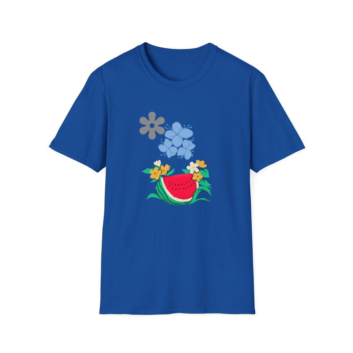 Watermelon Blossom Tee — Floral Fruit Graphic T-Shirt