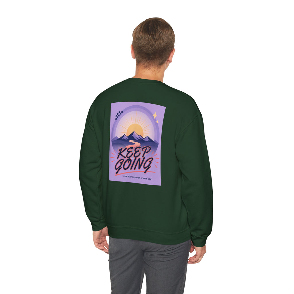 Keep Going Mountain Graphic Crewneck Sweatshirt