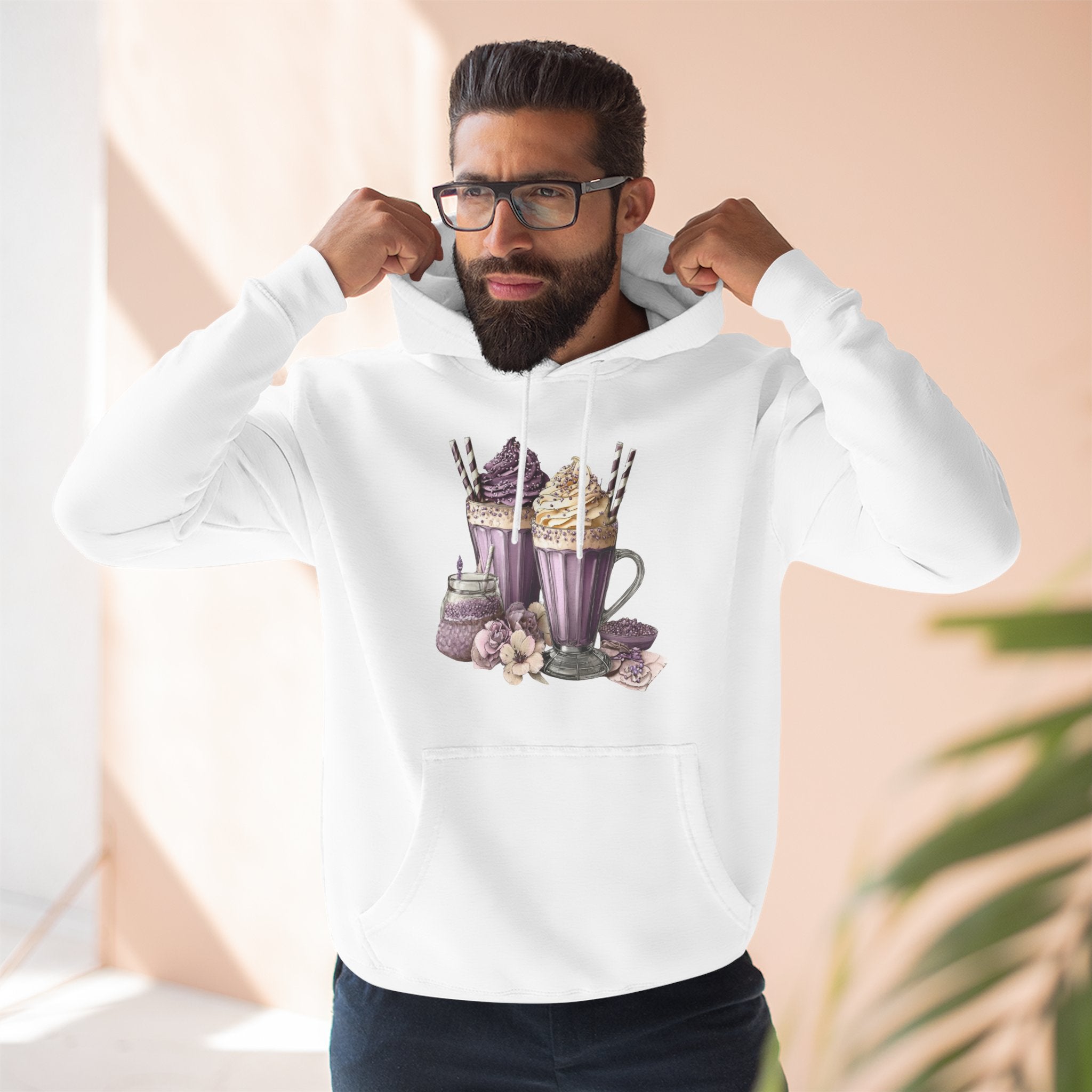 Hot Cocoa & Marshmallow Hoodie — Cozy Dessert Drink Graphic Hoodie