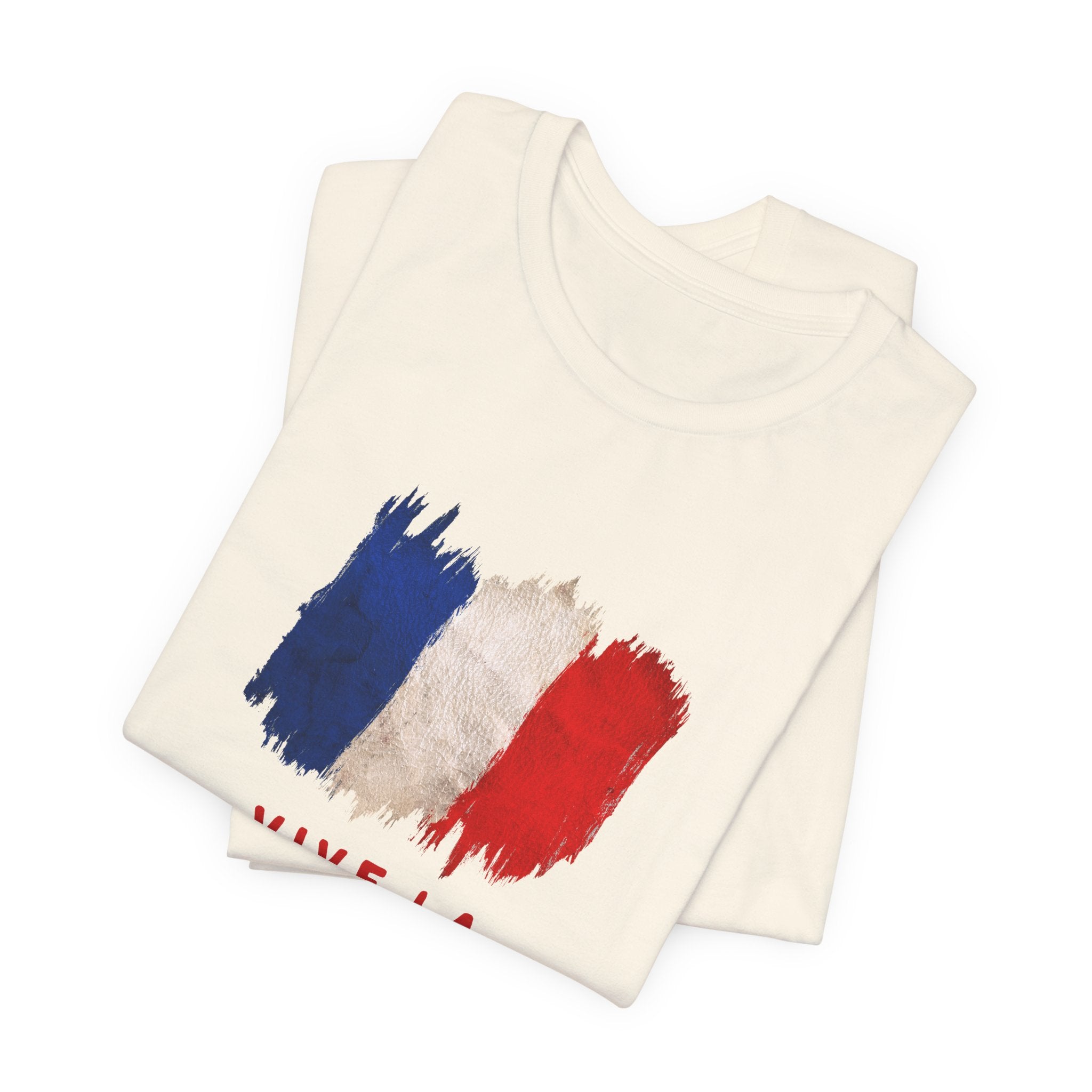 Vive La France T‑Shirt — French Flag Brushstroke Tee
