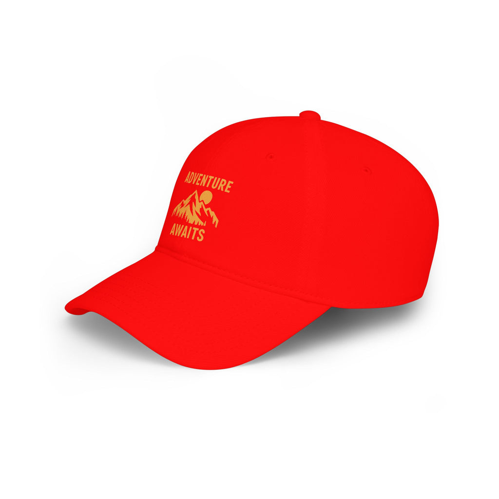Adventure Awaits Baseball Cap — Mountain Hiking Hat for Outdoor Travel