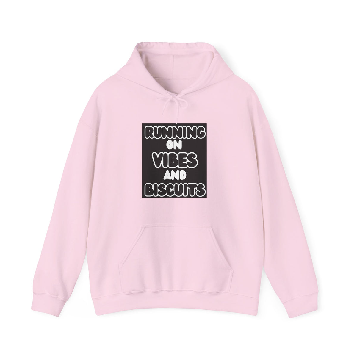 Sweat à capuche graphique « Running On Vibes And Biscuits »