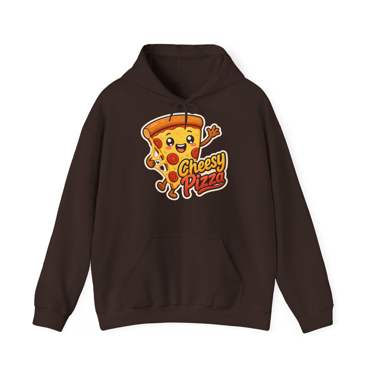 Cheesy Pizza Graphic Pullover Hoodie – Unisex