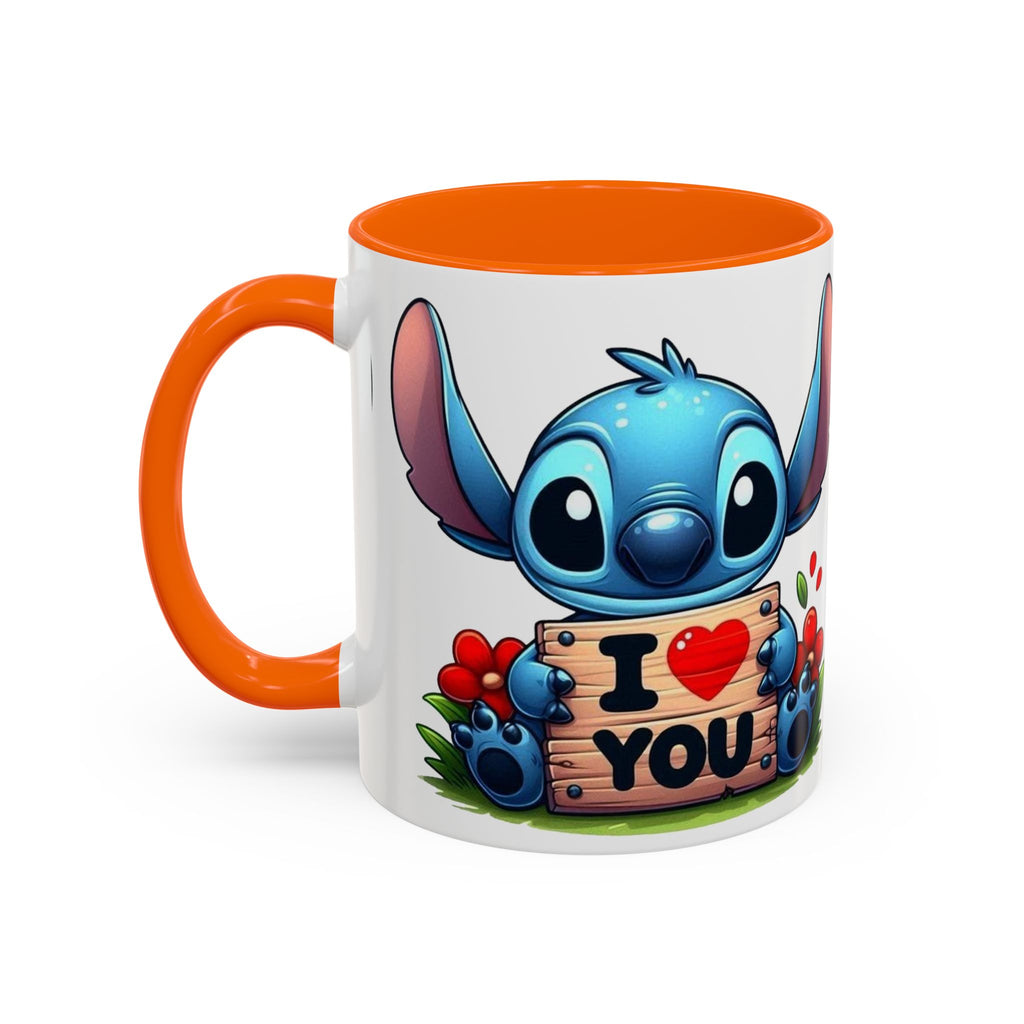 Stitch 'I  You' Accent Coffee Mug — Cute Valentine Gift (11/15oz)