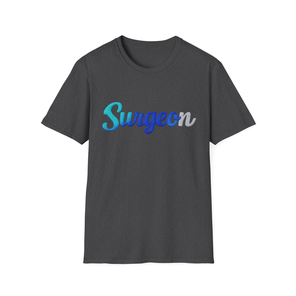 Surgeon Script T-Shirt — Blue Gradient Medical Pride Tee