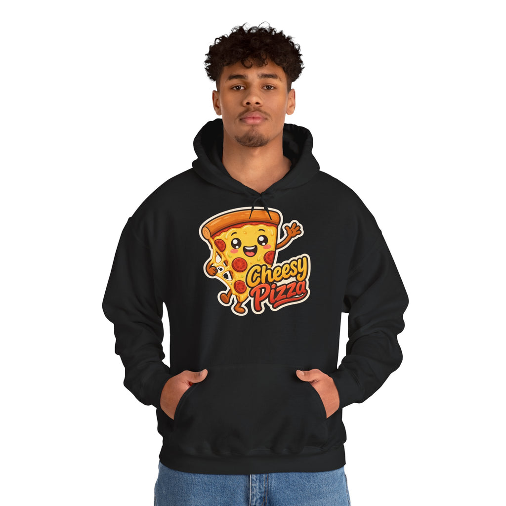 Cheesy Pizza Graphic Pullover Hoodie – Unisex