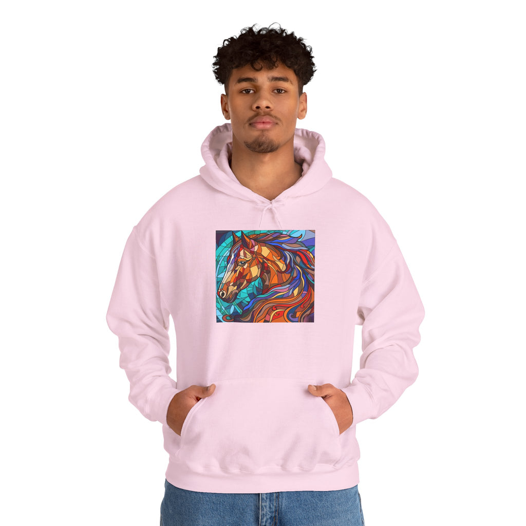 Stained Glass Horse Graphic Hoodie