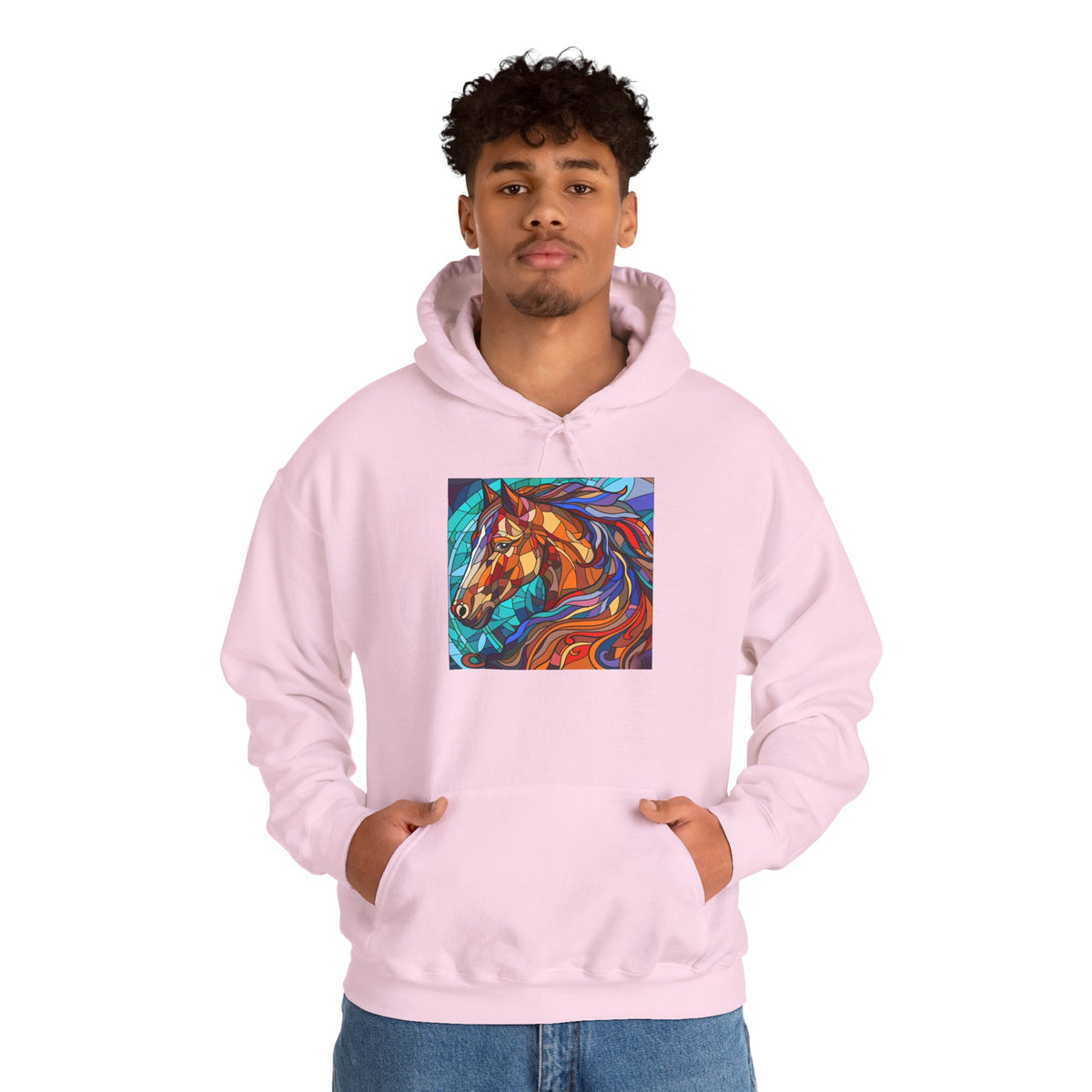 Stained Glass Horse Graphic Hoodie