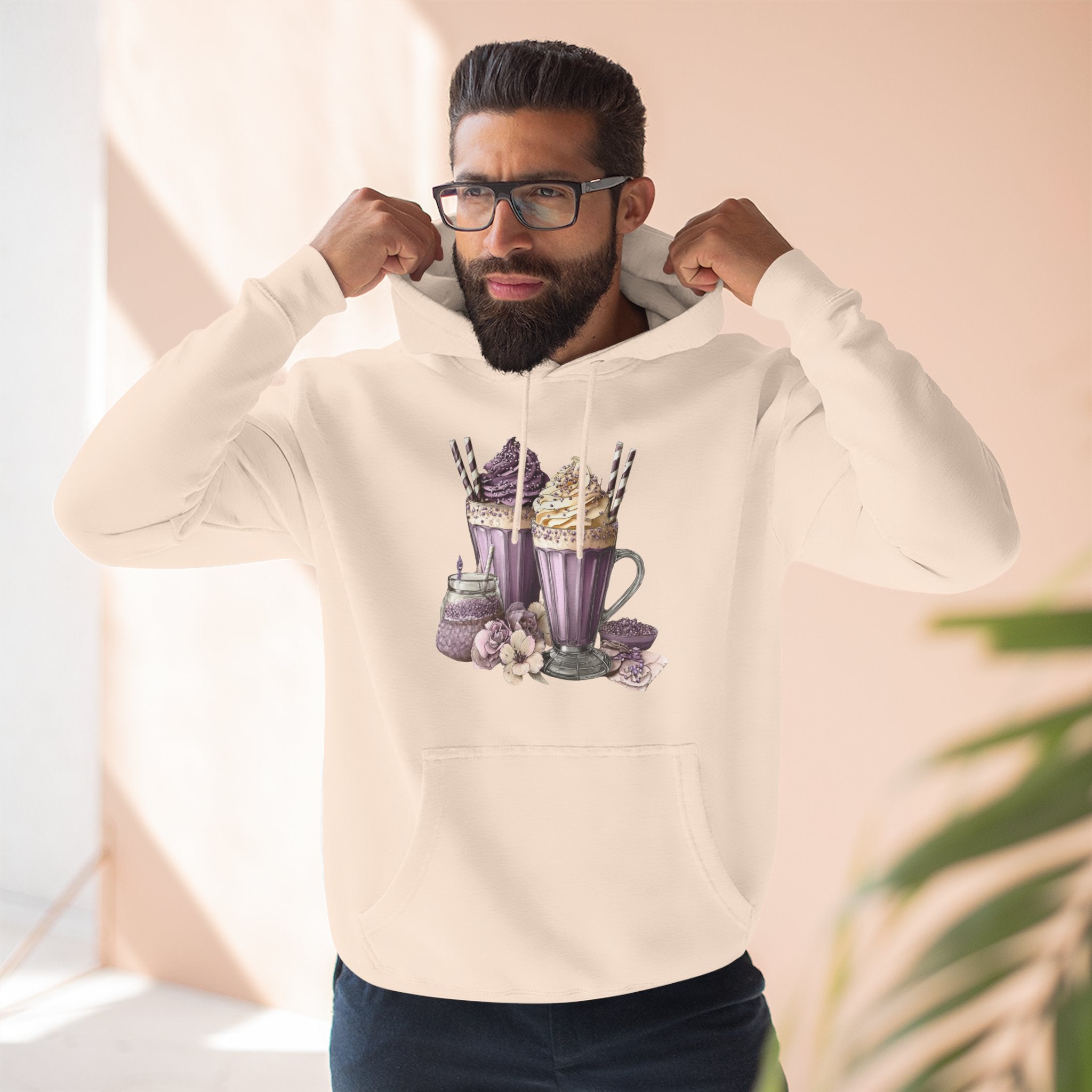 Hot Cocoa & Marshmallow Hoodie — Cozy Dessert Drink Graphic Hoodie