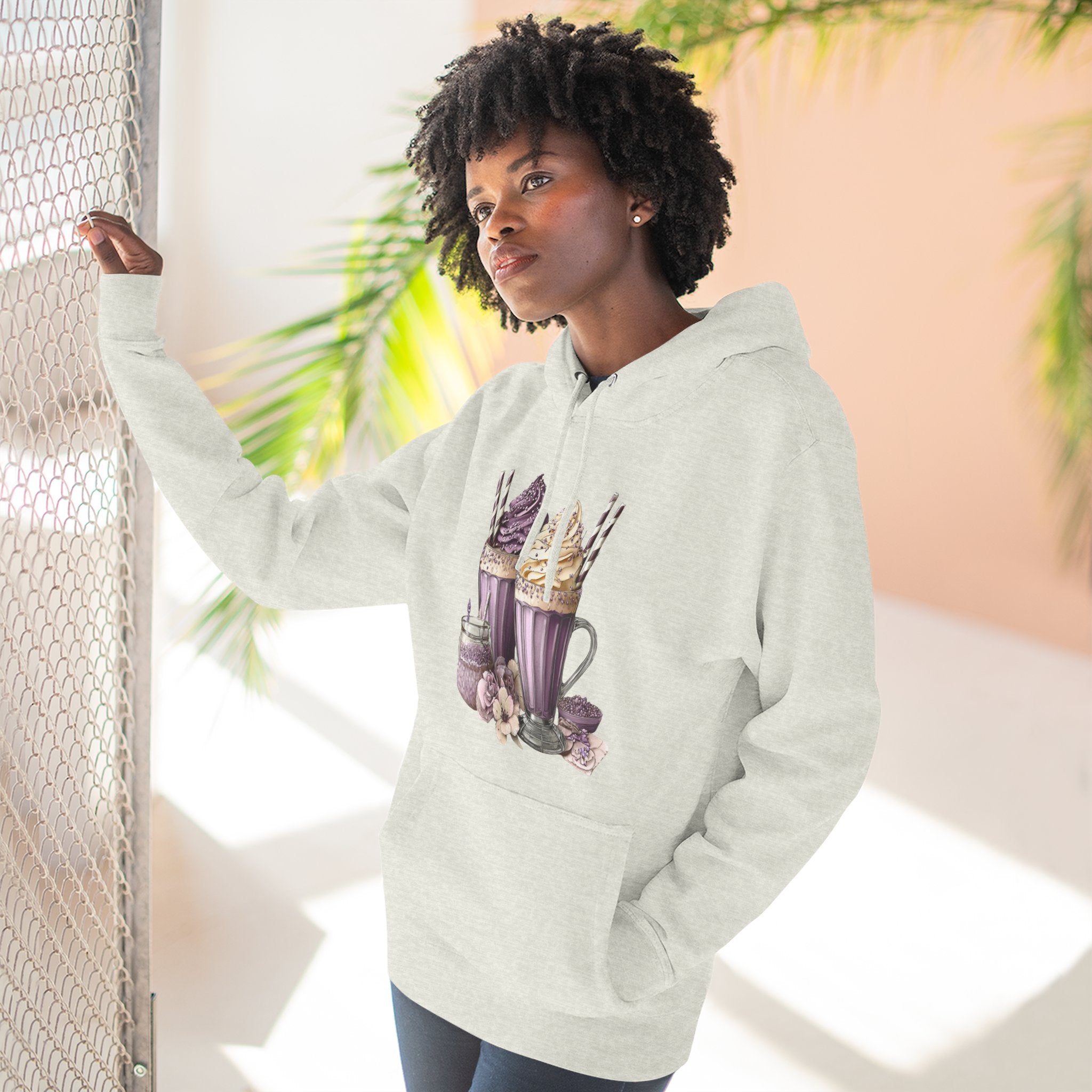 Hot Cocoa & Marshmallow Hoodie — Cozy Dessert Drink Graphic Hoodie