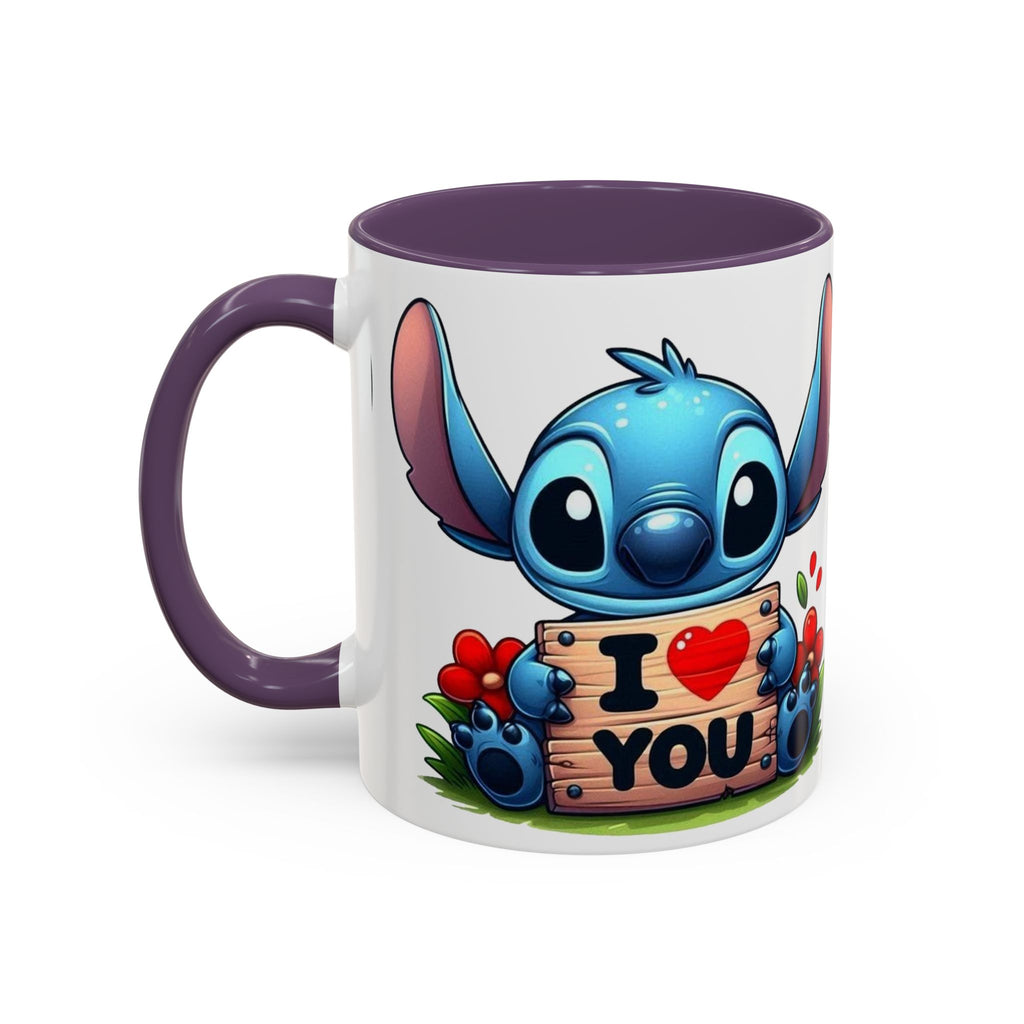 Stitch 'I  You' Accent Coffee Mug — Cute Valentine Gift (11/15oz)