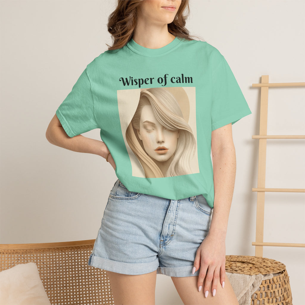 Whisper of Calm T-Shirt — Serene Portrait Graphic Tee