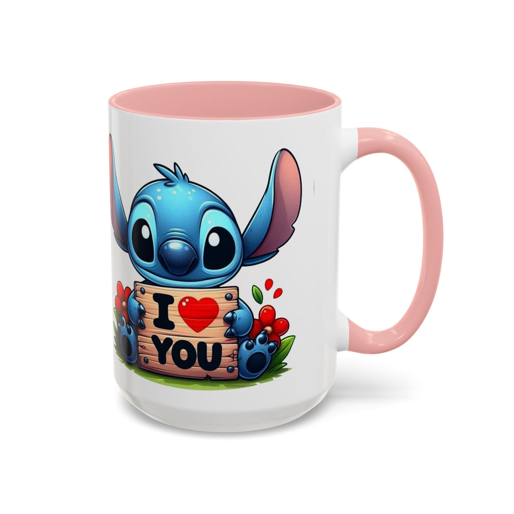 Stitch 'I  You' Accent Coffee Mug — Cute Valentine Gift (11/15oz)