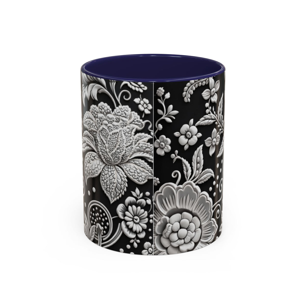 Mug à café botanique noir et blanc