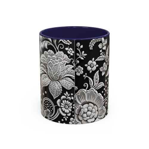 Mug à café botanique noir et blanc
