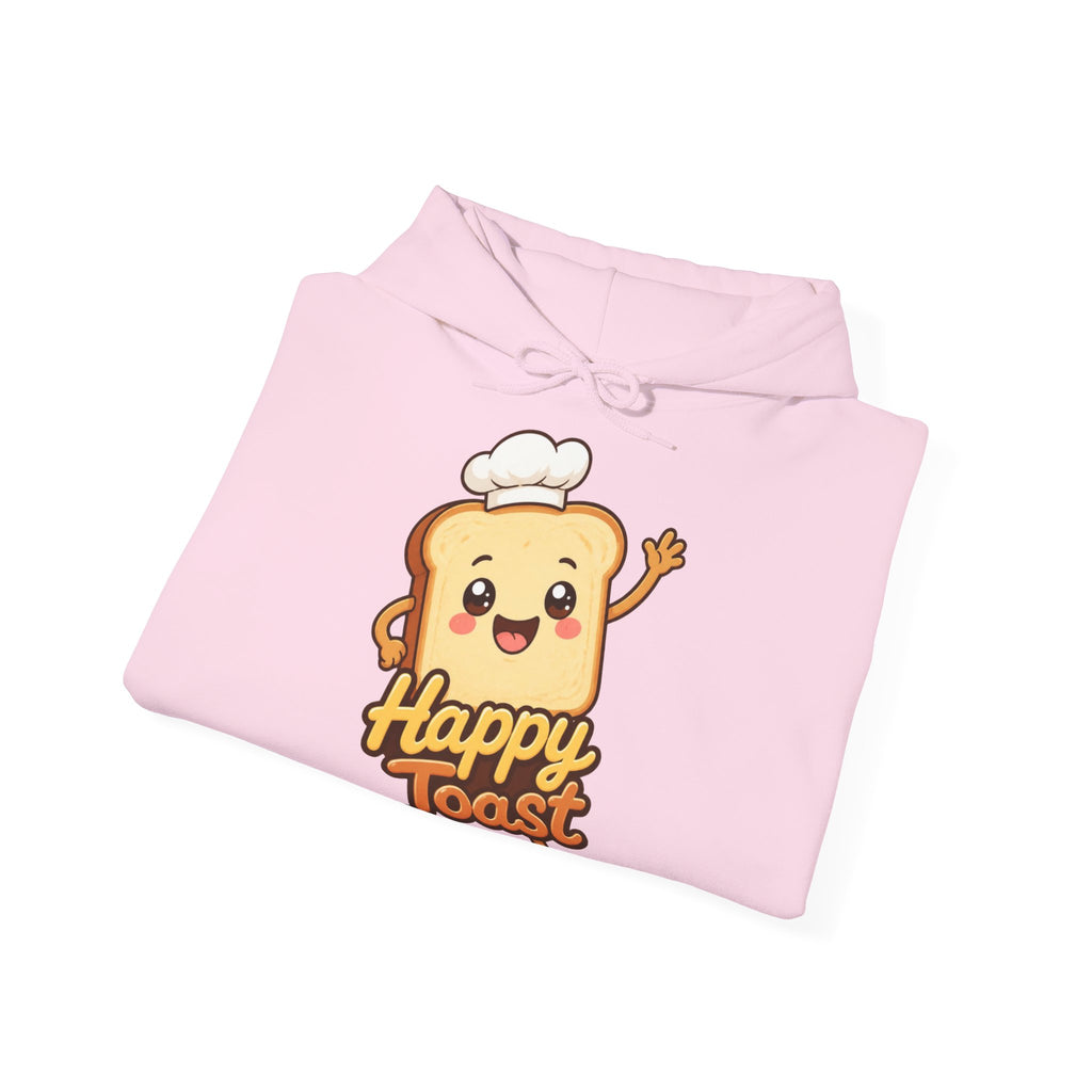 Happy Toast Cartoon Graphic Hoodie – Unisex Pullover