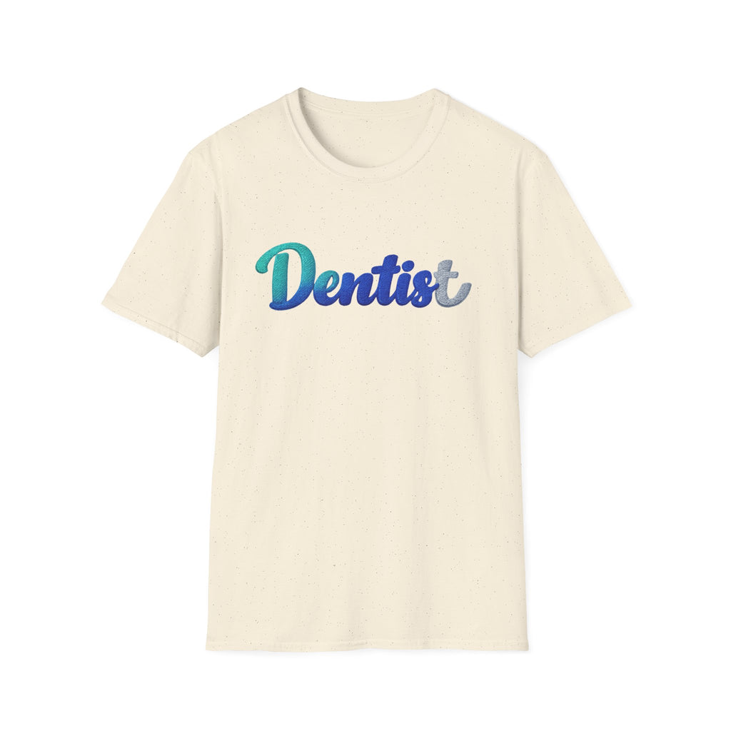 T-shirt dentiste — T-shirt script dentaire en dégradé pour hygiénistes et dentistes