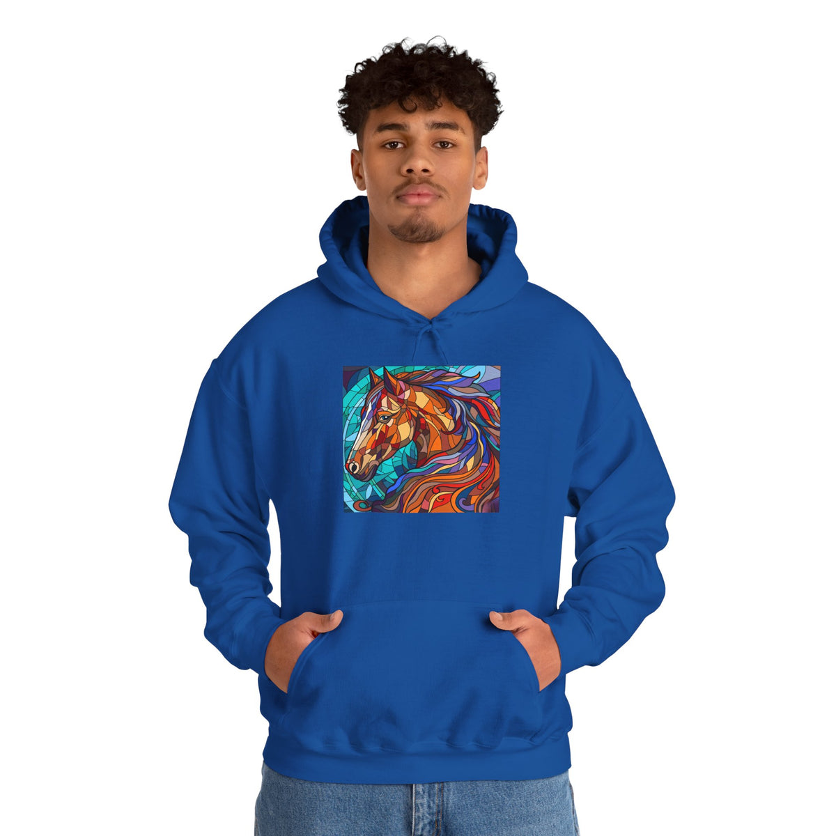 Stained Glass Horse Graphic Hoodie