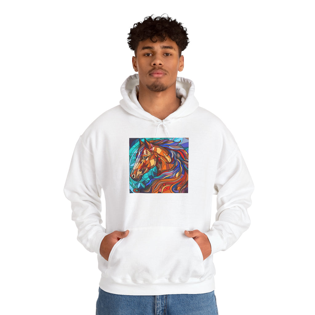 Stained Glass Horse Graphic Hoodie