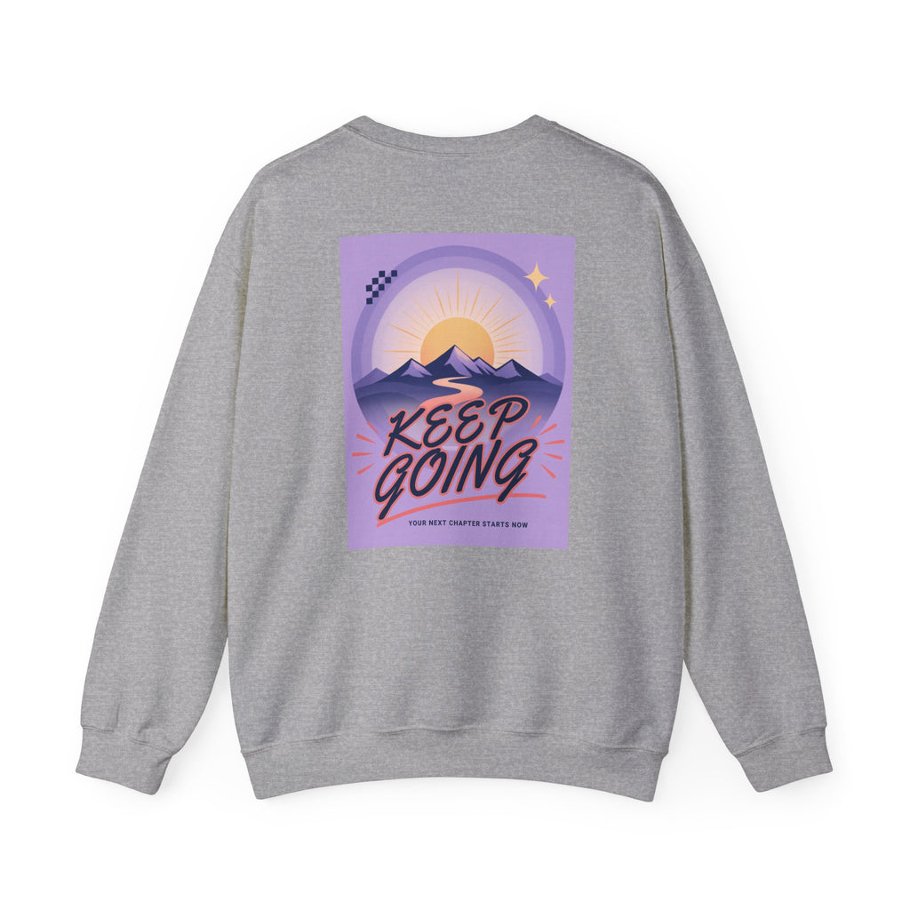 Keep Going Mountain Graphic Crewneck Sweatshirt