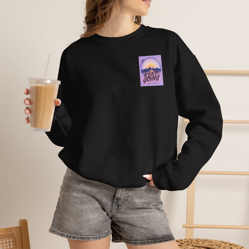 Keep Going Mountain Graphic Crewneck Sweatshirt