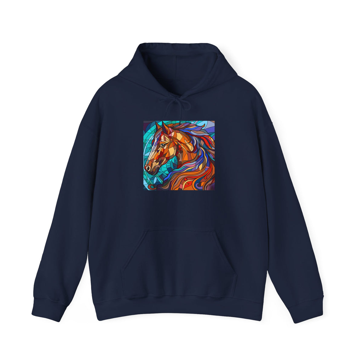 Stained Glass Horse Graphic Hoodie