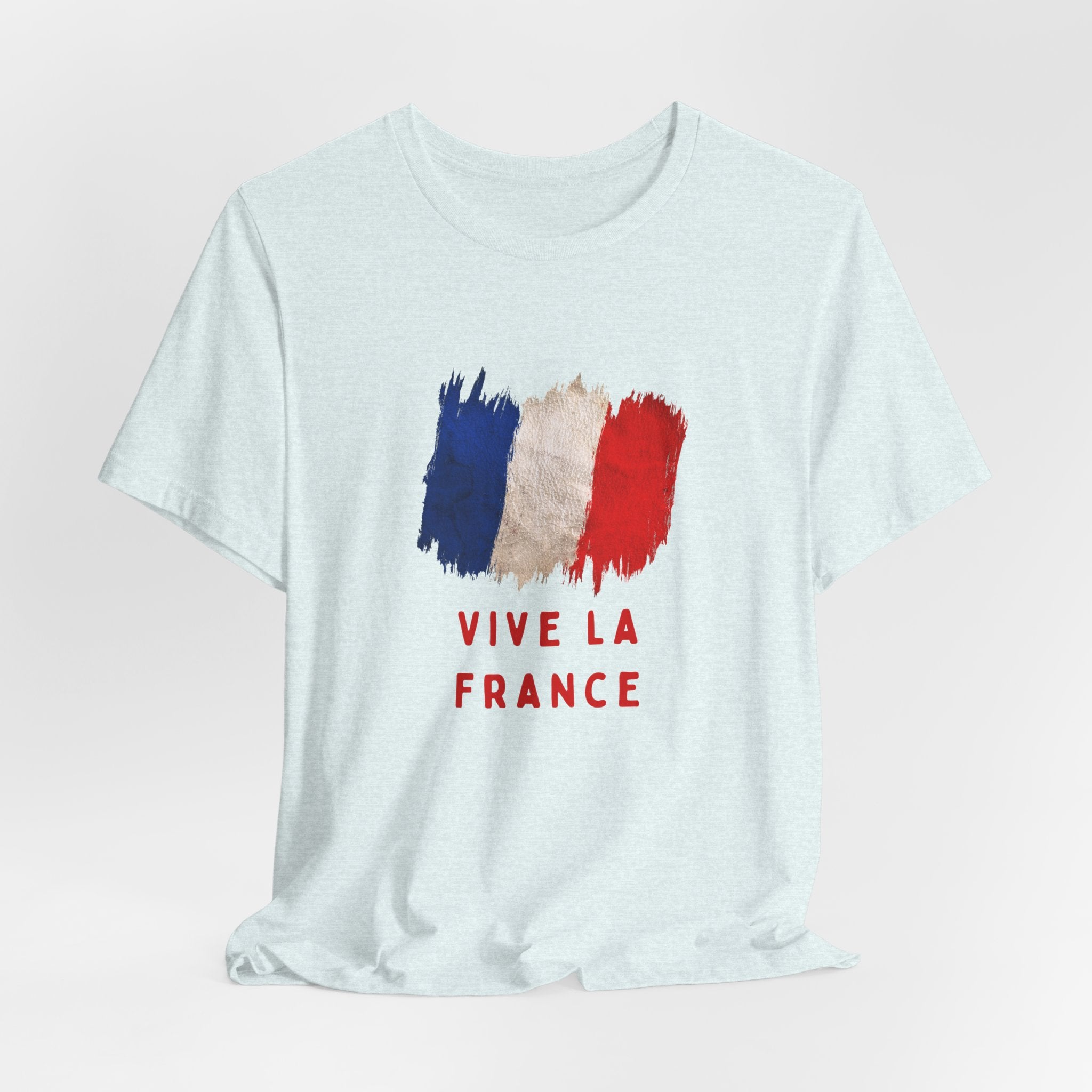 Vive La France T‑Shirt — French Flag Brushstroke Tee