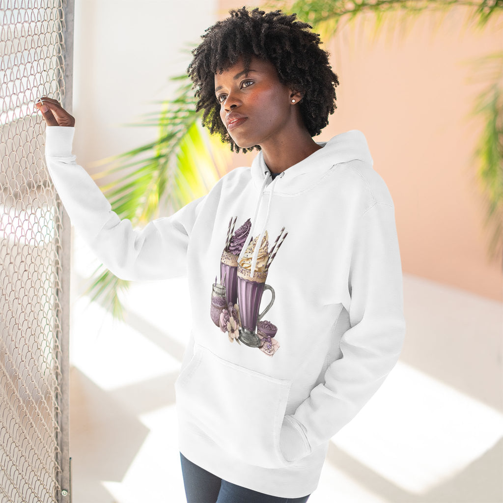 Hot Cocoa & Marshmallow Hoodie — Cozy Dessert Drink Graphic Hoodie