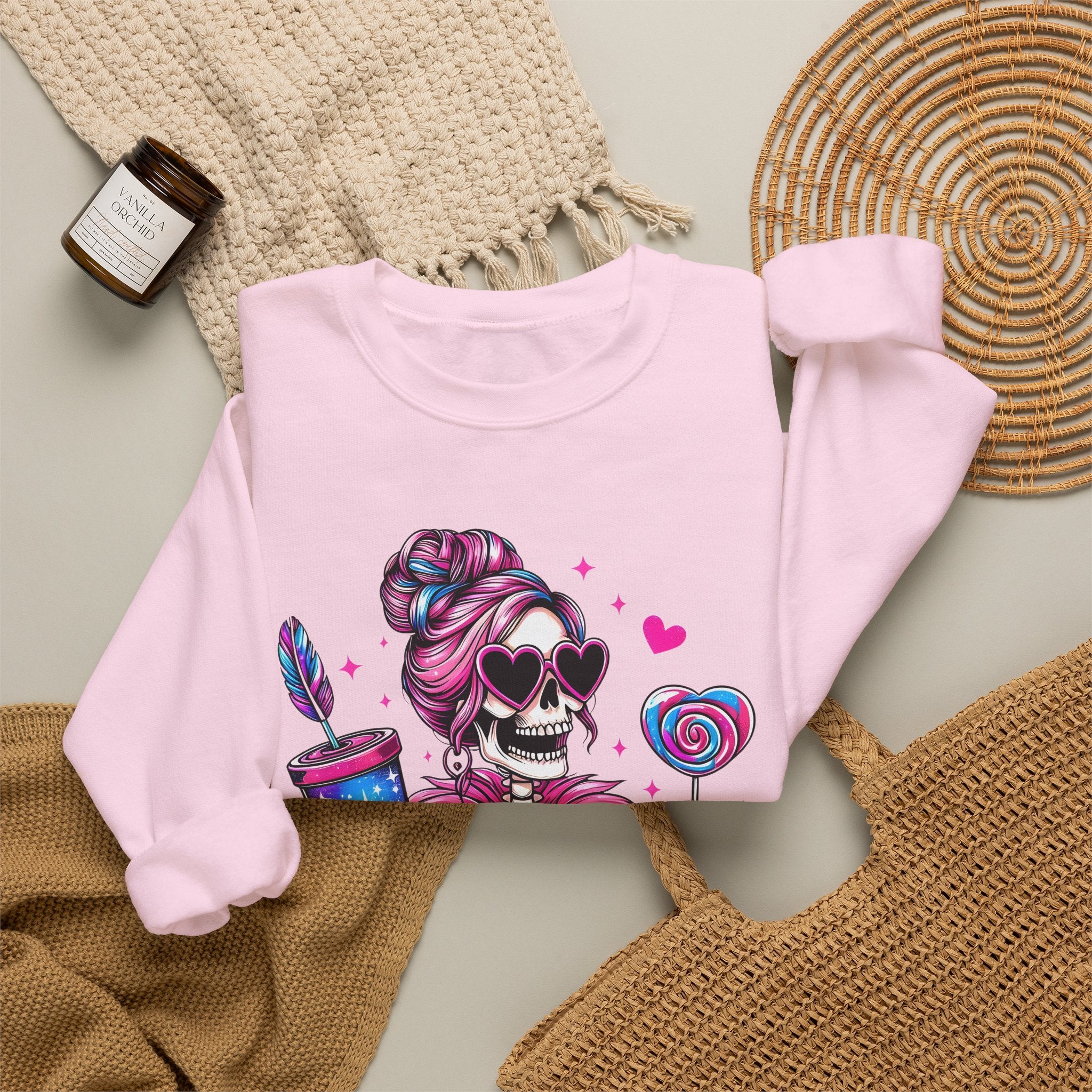 Broke and Bougie Skeleton Crewneck Sweatshirt