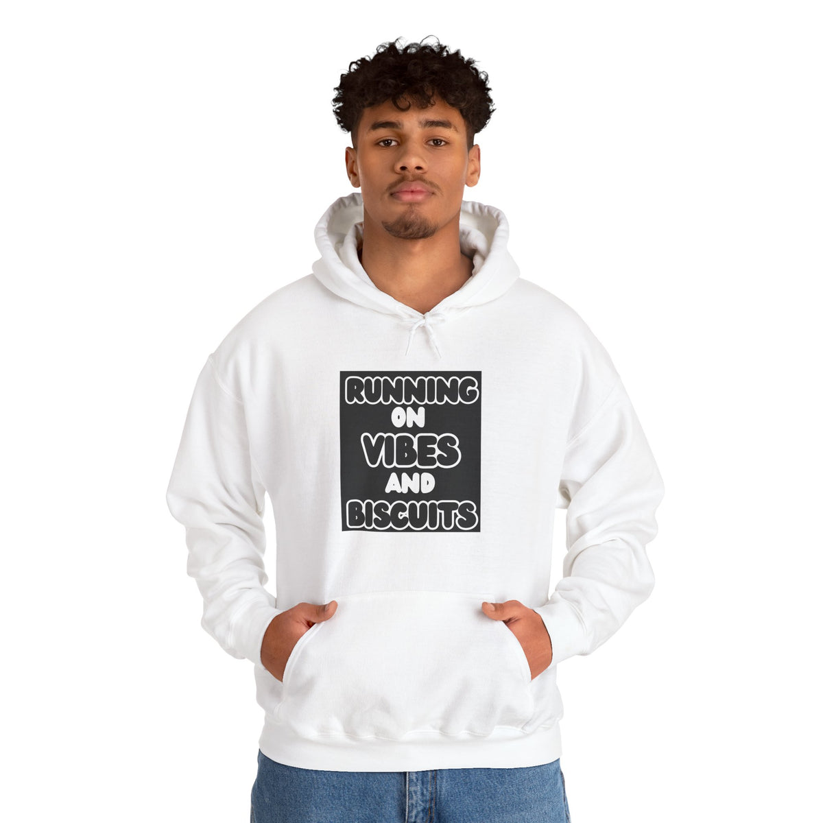 Running On Vibes And Biscuits Graphic Hoodie
