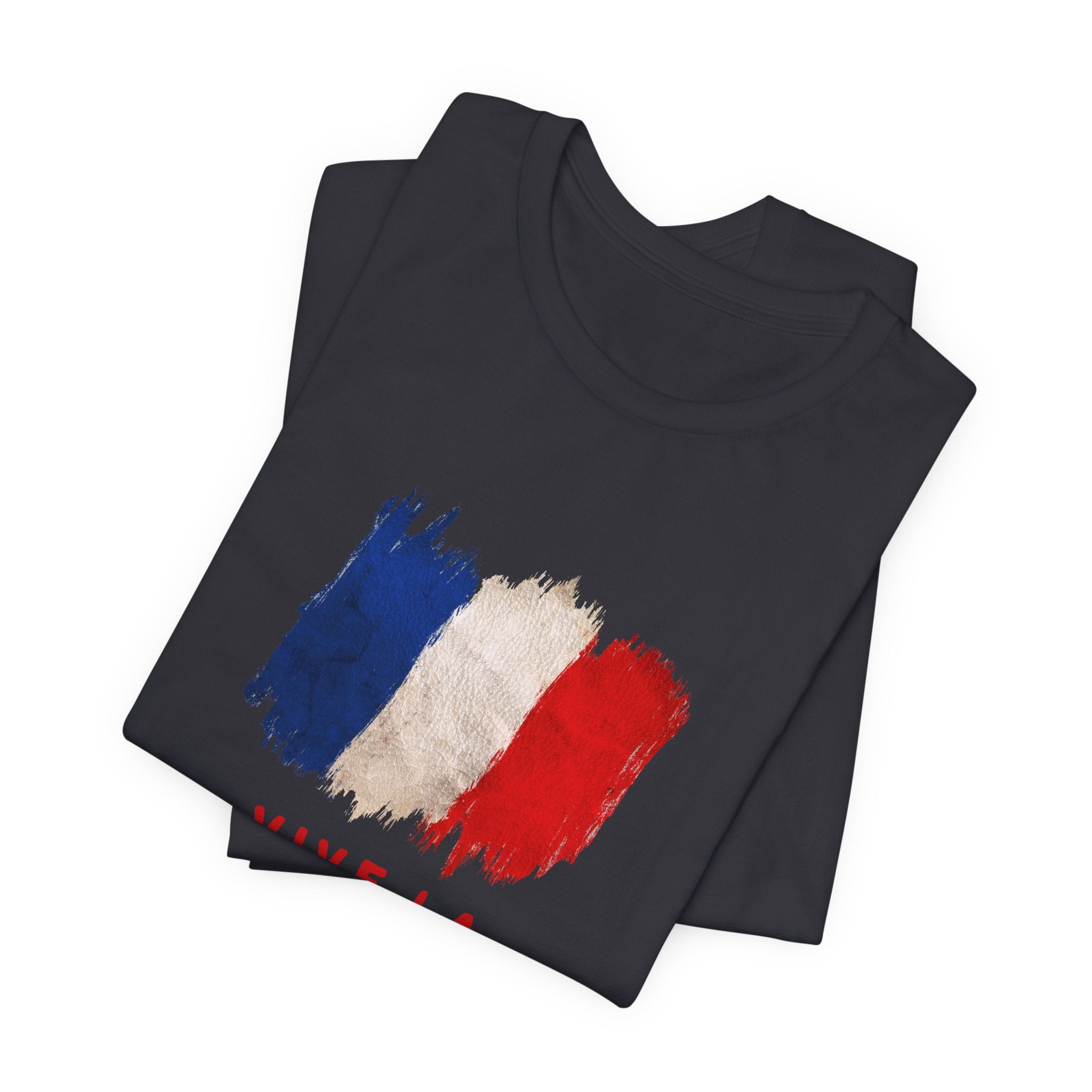 Vive La France T‑Shirt — French Flag Brushstroke Tee