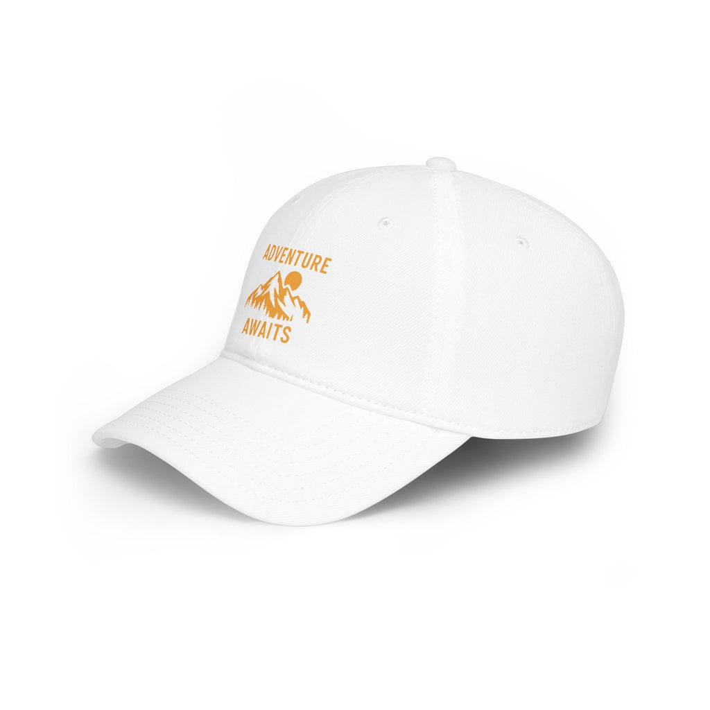 Adventure Awaits Baseball Cap — Mountain Hiking Hat for Outdoor Travel