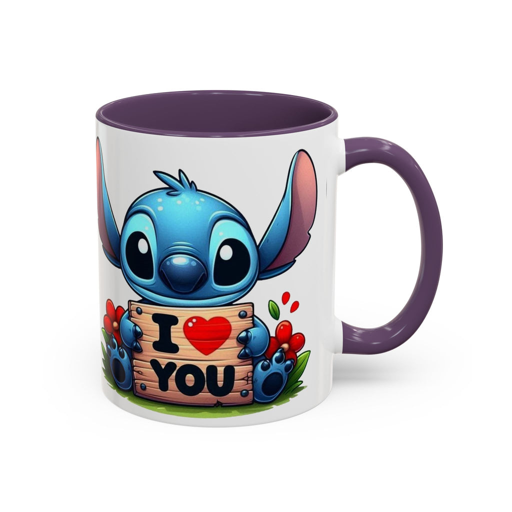 Stitch 'I  You' Accent Coffee Mug — Cute Valentine Gift (11/15oz)
