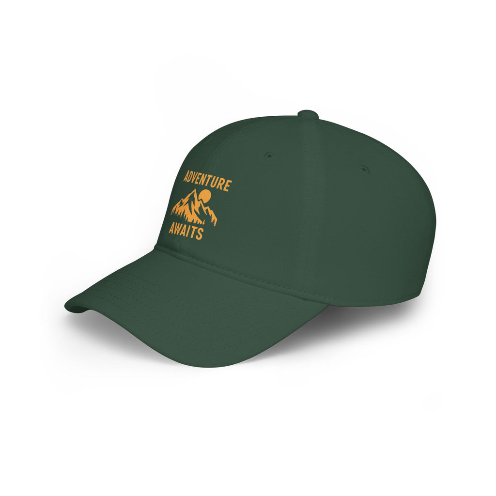 Adventure Awaits Baseball Cap — Mountain Hiking Hat for Outdoor Travel