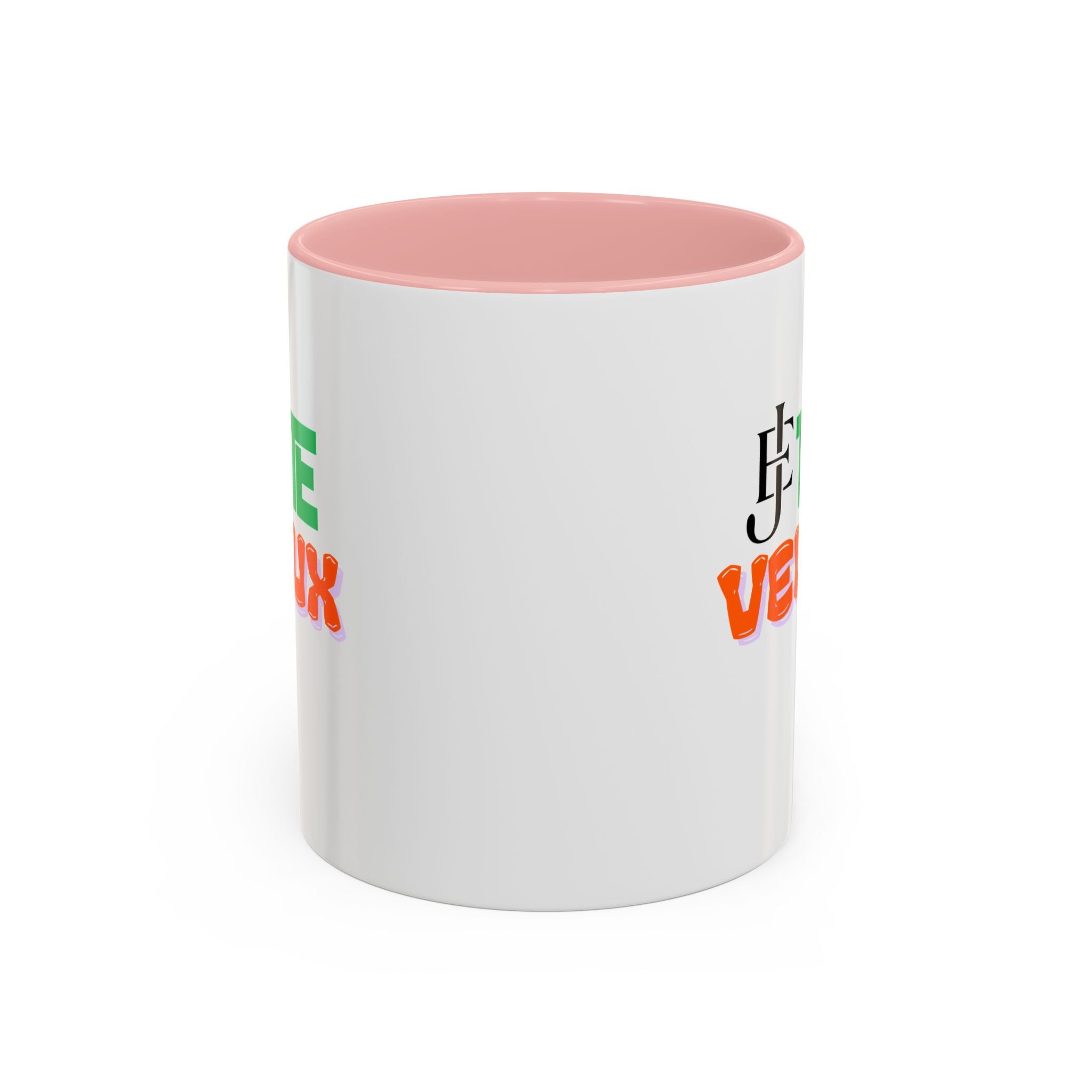 French Phrase Accent Mug — "Je Te Veux" Colorful Ceramic Coffee Mug (11/15oz)